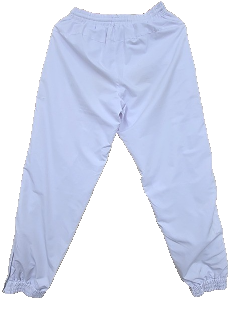 Umbro Men's White Nylon Track Pants S Relaxed Fit Tapered