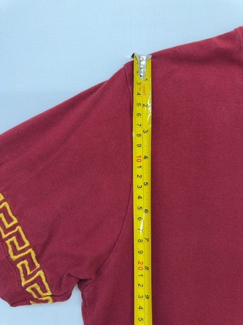 VERSACE Men's Red Gold Graphic T-Shirt Size XL New Style Crew Neck