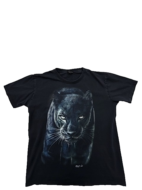 Wild Unisex Black Panther Graphic T-Shirt Size L