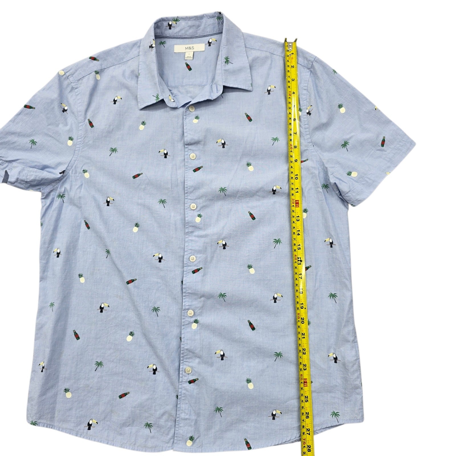 M&S Men Blue Shirt size L product image 8