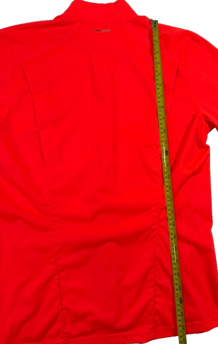 Adidas Men's Neon Orange Climalite Full Zip Running Jacket Size S