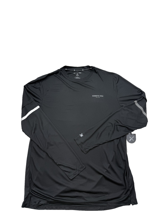Kenneth Cole Men's Black T-Shirt – Size L, Long Sleeve
