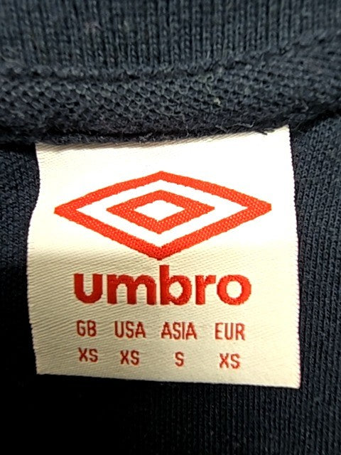 UMBRO Men Black Polo Shirt Logo Waffle Knit Size XS EU Italy Condition