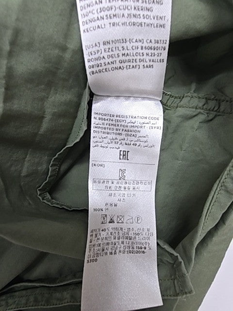 Ermenegildo Zegna Men's Green Button-Down Shirt Size M Casual Pocket