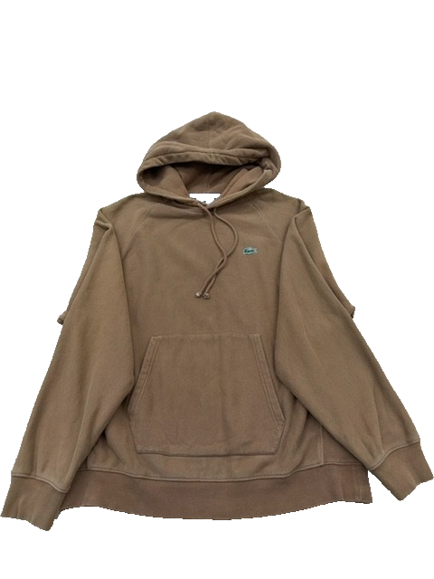 Lacoste Unisex Beige Hoodie – Size XL