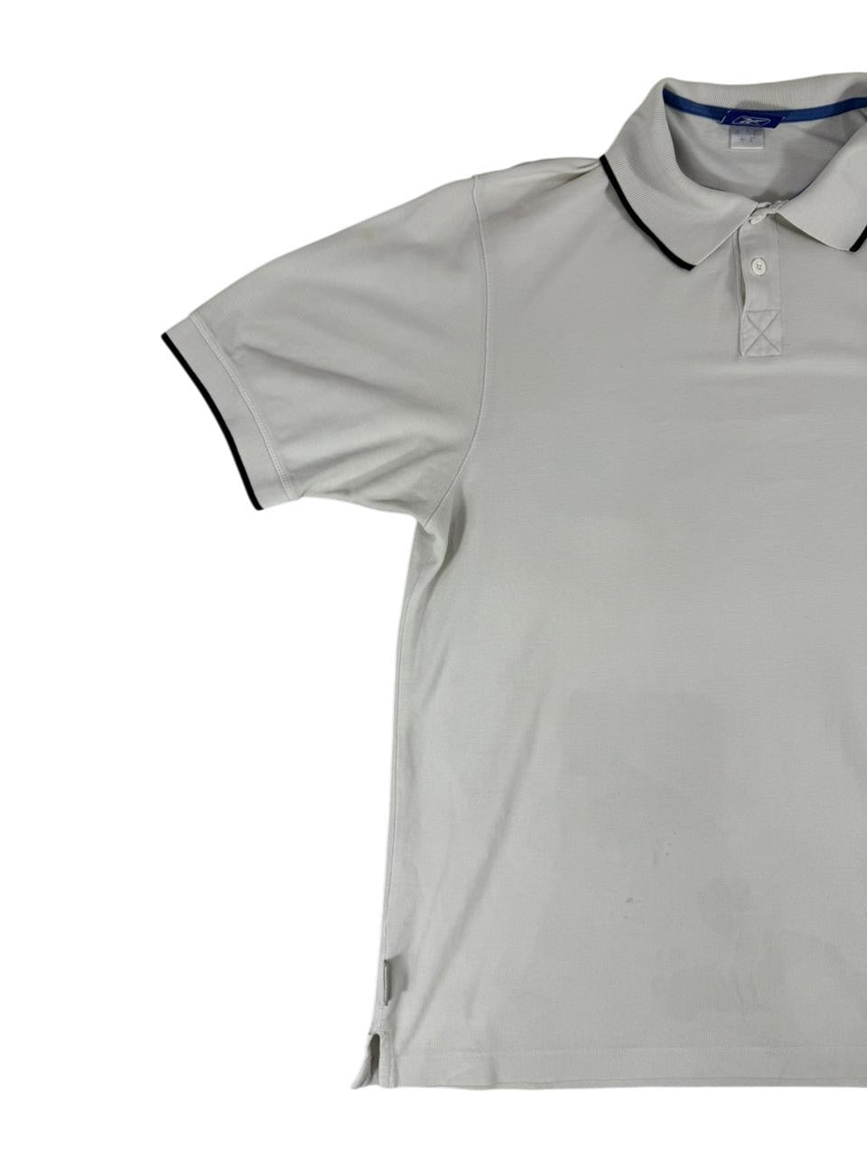 Reebok Men's Polo Shirt White Short Sleeve Classic Logo Casual Size XL
