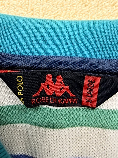Kappa Multicolor Striped Cotton Polo Shirt Men's XL Short Sleeve