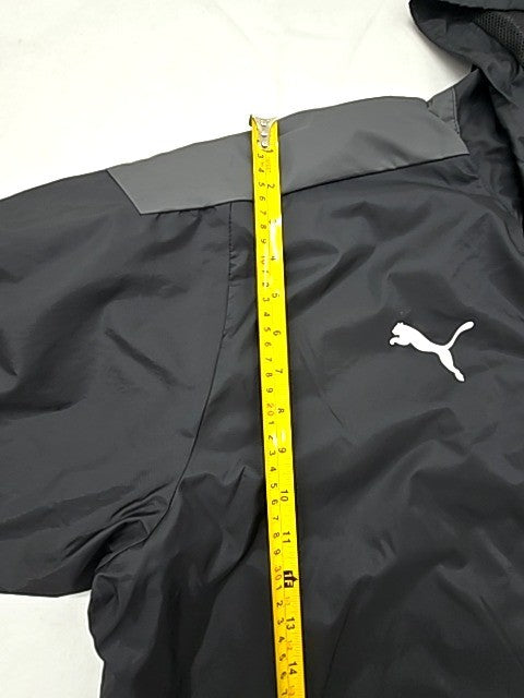 Puma Black Hooded Athletic Jacket Men's 3XL Nylon Zip Sports