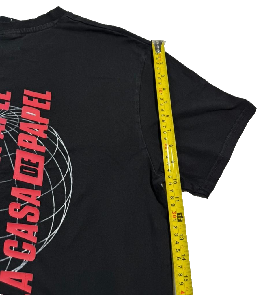 Snipes Men's Black Money Heist Graphic T-Shirt Short Sleeve Size L