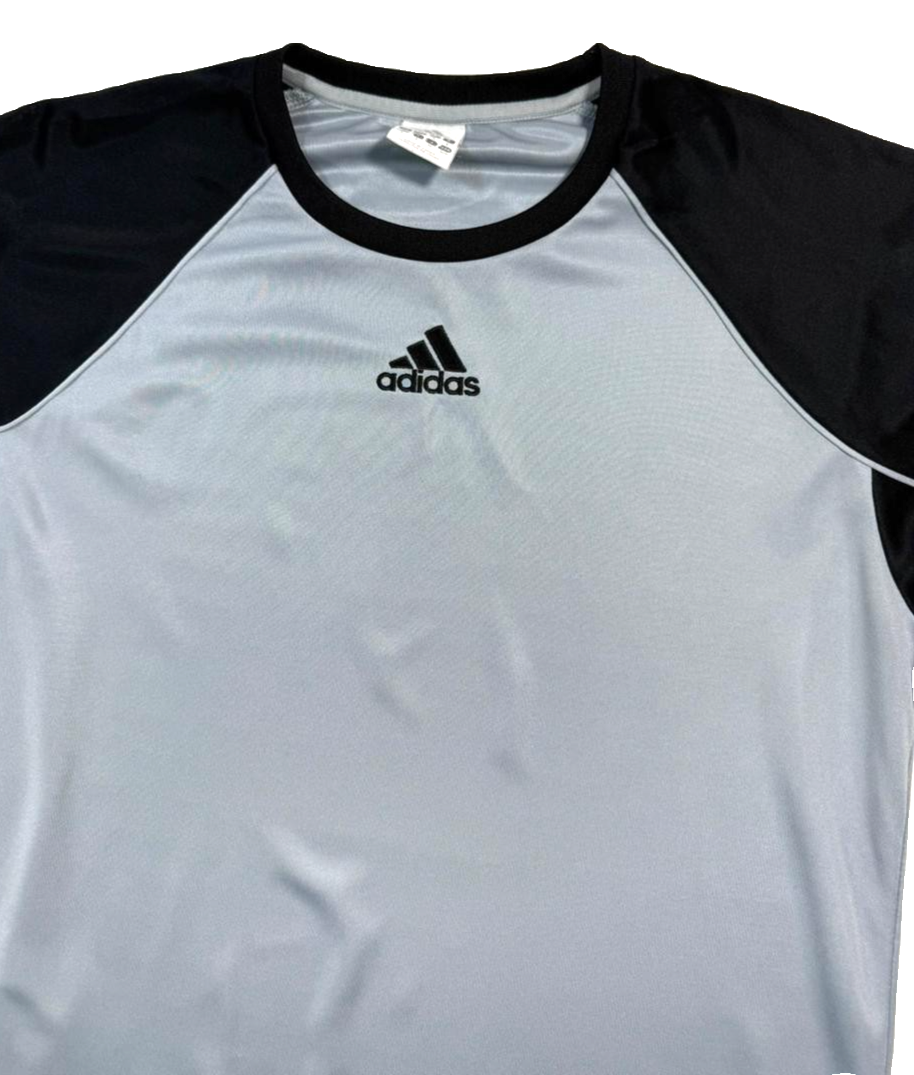 Adidas Template Training Shirt In Grey And Black - Size S