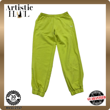 Puma Unisex Green Fleece Jogger Sweatpants Size L Relaxed Fit