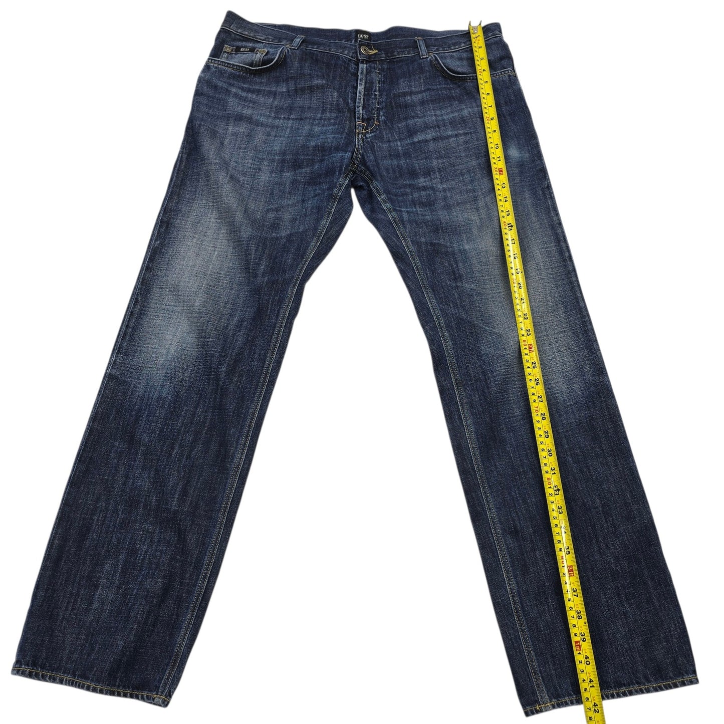 BOSS Men's Dark Blue Straight Leg Jeans Size 40/34