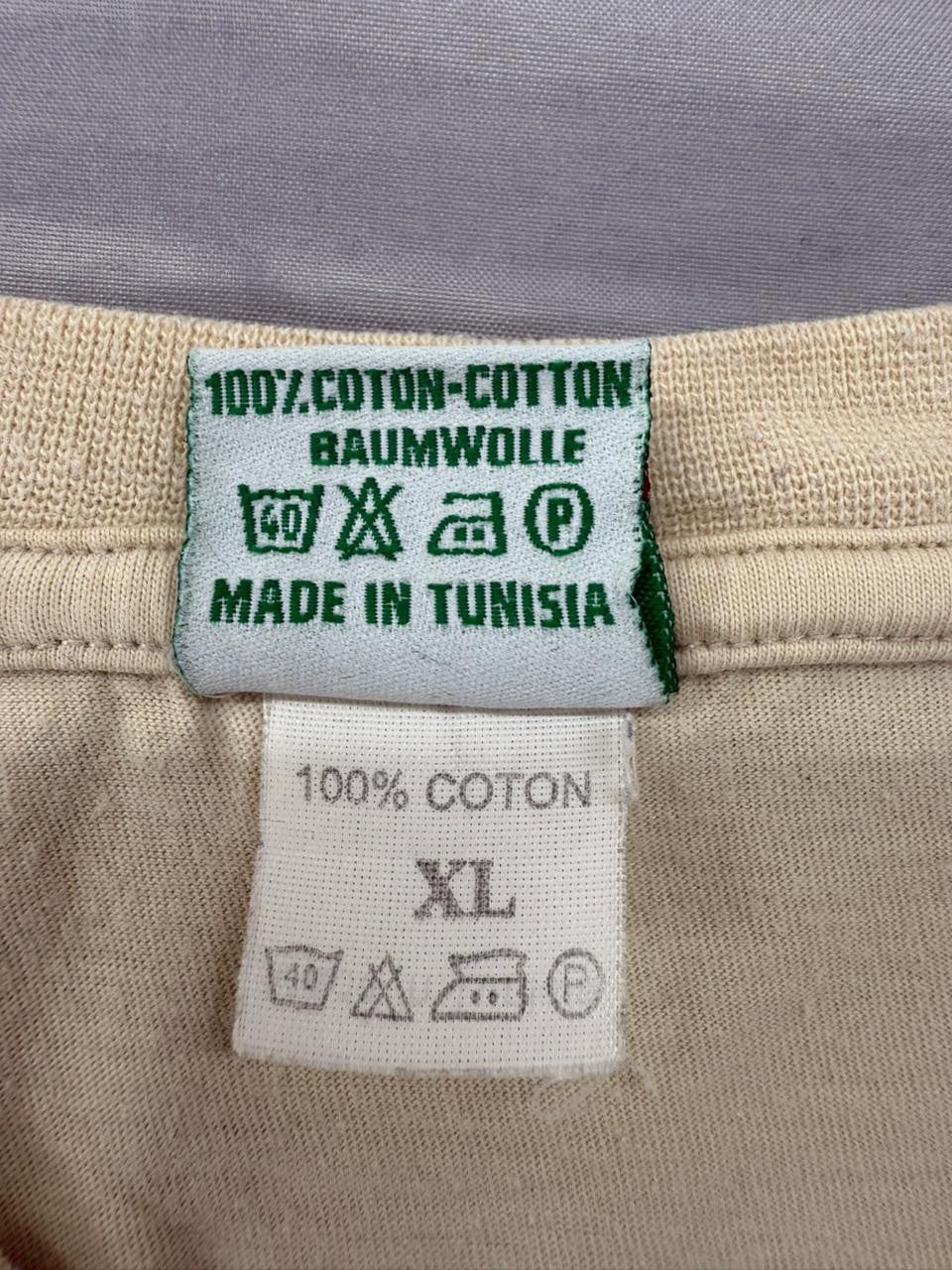 Lacoste Men's Beige V-Neck Short Sleeve T-Shirt XL Cotton New