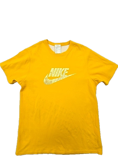 Nike Men's XL Yellow Short Sleeve Crewneck Cotton T-Shirt