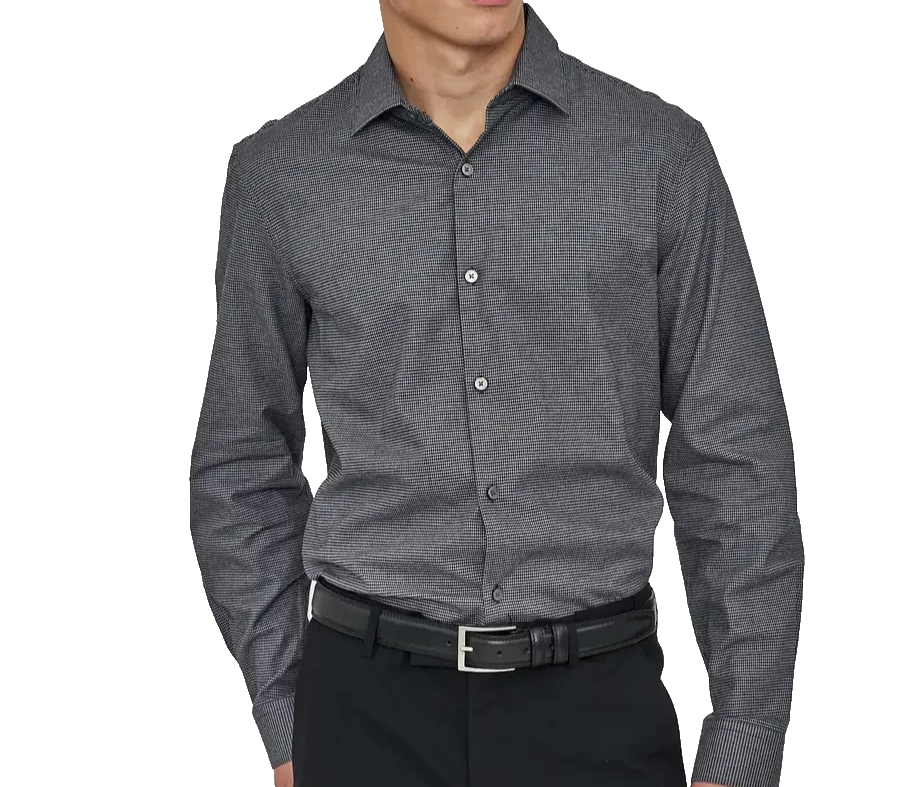 Armani Premium Business Long Sleeve Shirt In Black | Size XL | Men