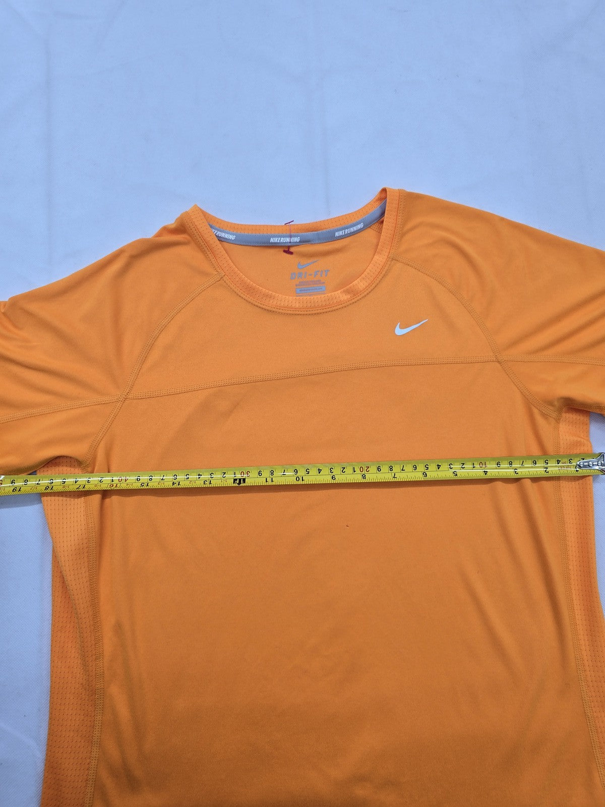 Nike Men's L Orange Dri-FIT Running Short Sleeve T-Shirt