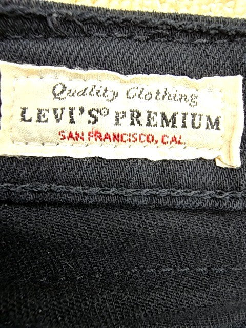 Levi's 501 Unisex Black Straight Leg Jeans 30x28 Mid Rise