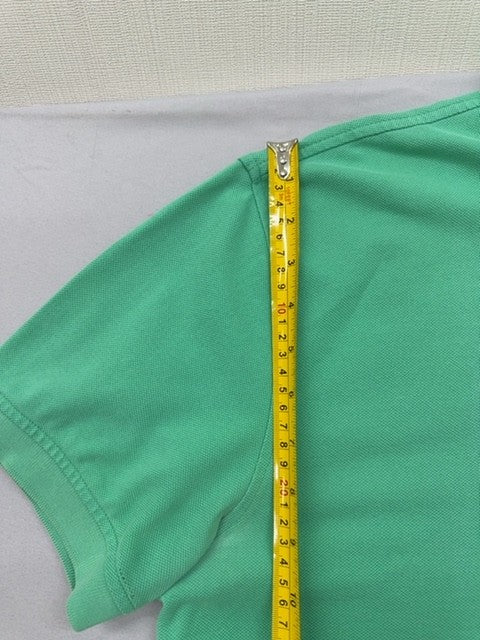 Tommy Hilfiger Men's Green Polo Shirt Size L 100% Cotton Short Sleeve