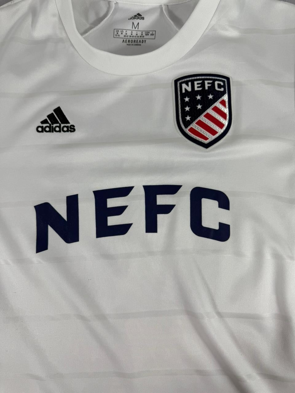 Adidas NEFC Home Football Shirt White Men Medium