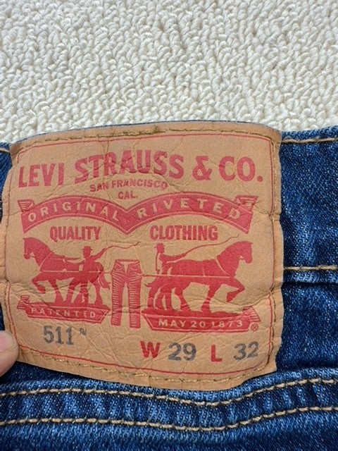 Levi's Men's Slim 511 Medium Wash Jeans 29x32 Stretch