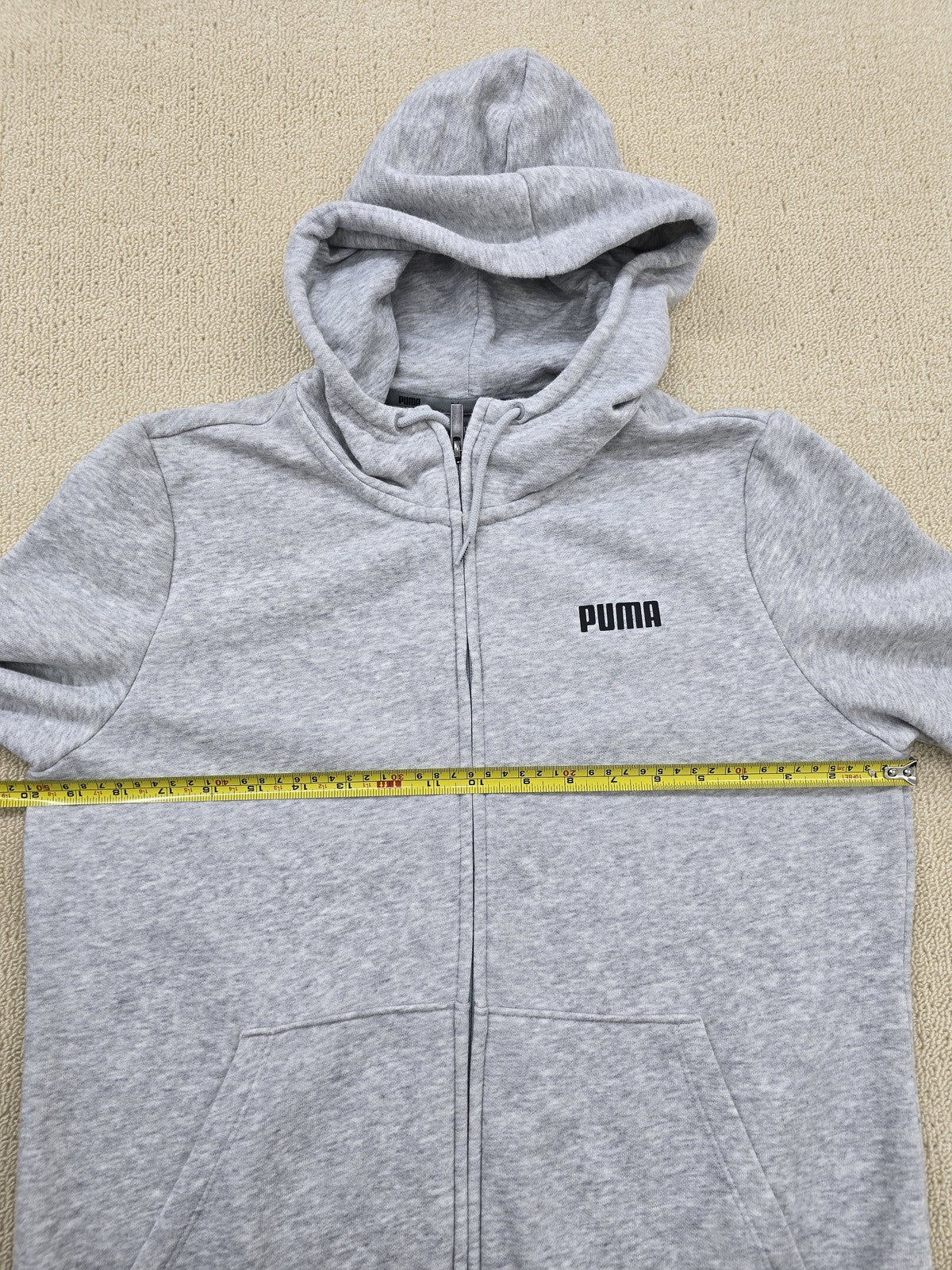 Puma Men's Evostripe Full Zip Hoodie L Grey Slim Fit dryCELL