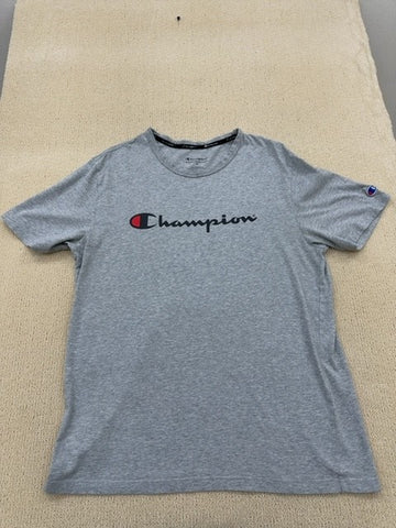 Champion Men's Grey Cotton Crewneck T-Shirt Size M Short Sleeve