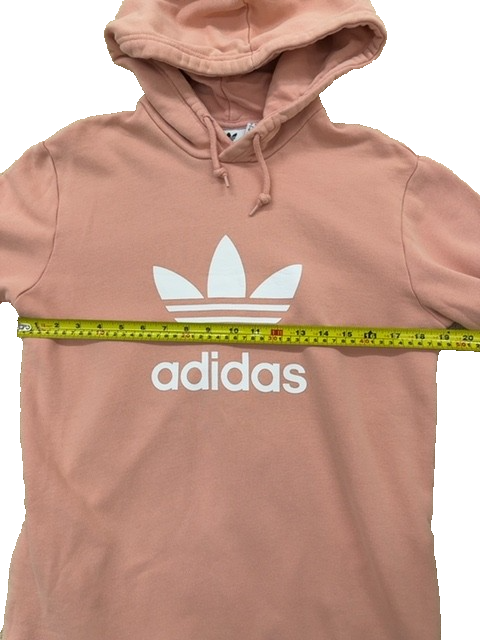 Adidas Women's Clear Pink Trefoil Pullover Hoodie Size S