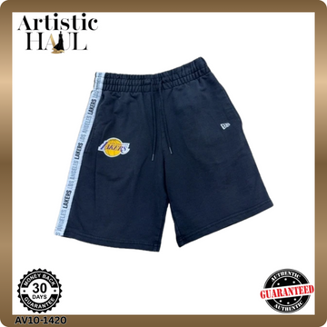 New Era LA Lakers Black Men's Shorts S Cotton Drawstring
