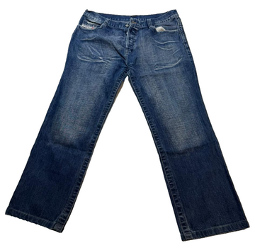 Diesel Industry Men'S Blue Denim Jeans Straight Fit Cotton Pants Size 38