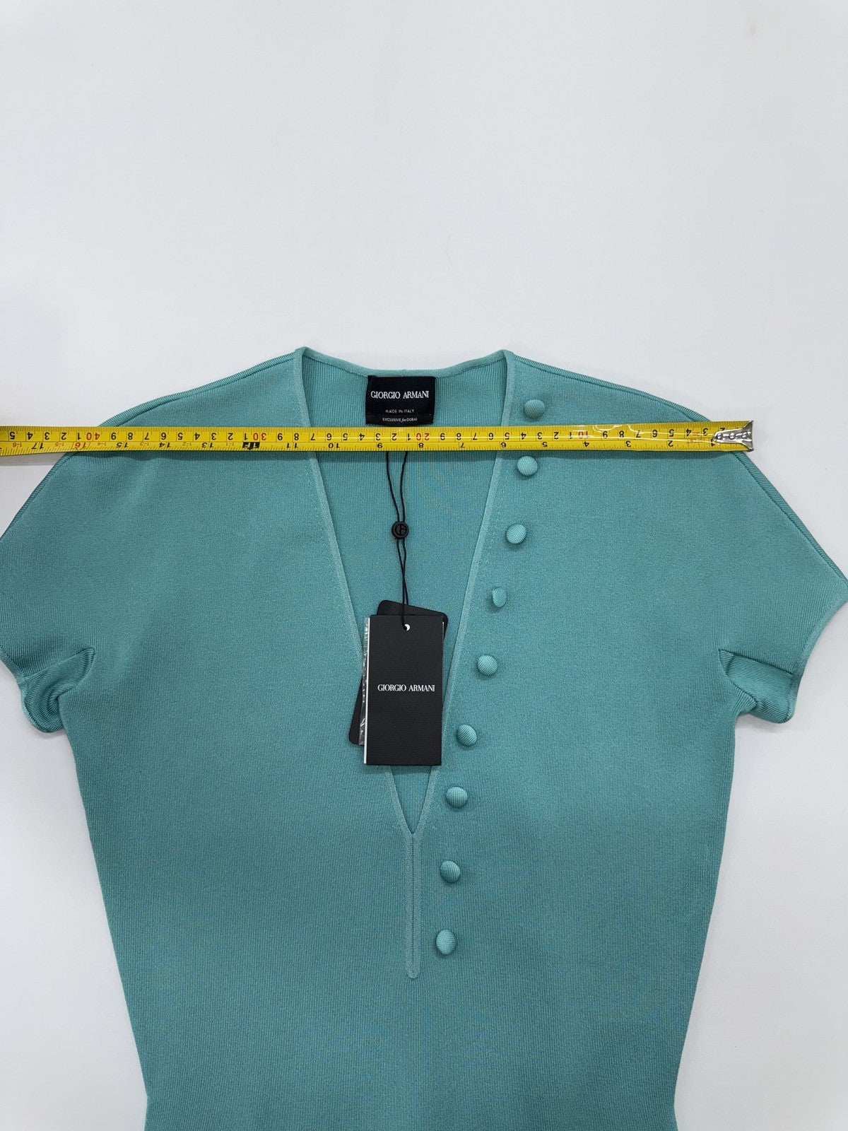 Giorgio Armani Women’s Teal Ribbed Bodysuit EU 42