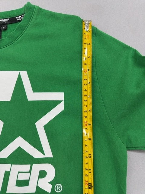Starter Black Label Green Crewneck Sweatshirt M Italy Cotton Long Sleeve