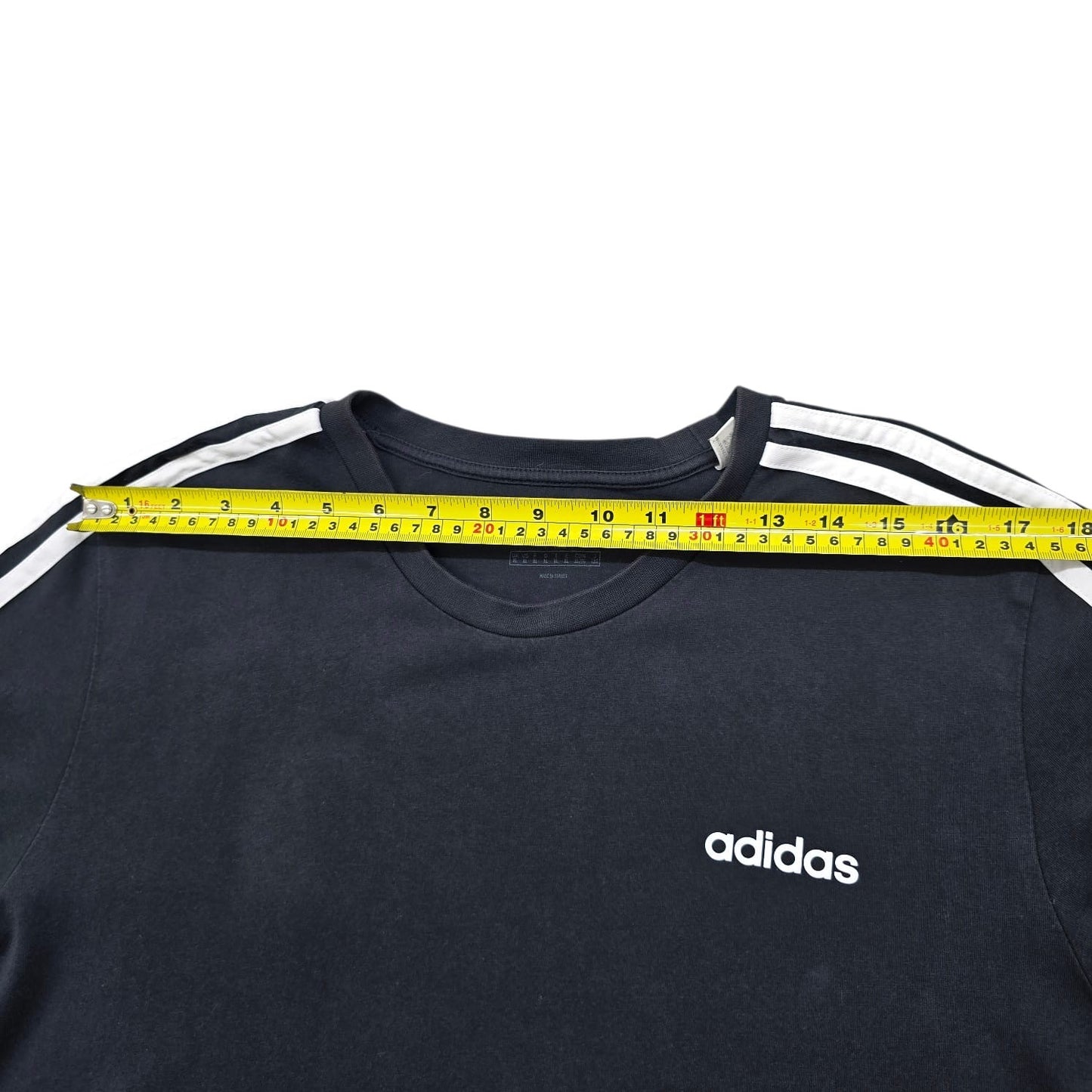 Adidas Men's Black Striped 3-Stripes T-Shirt XL Originals