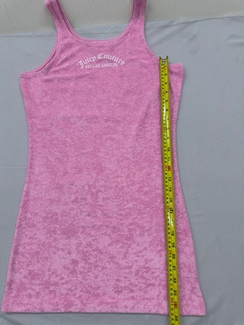 Juicy Couture Pink Tank Dress M Terry Scoop Neck Women Casual