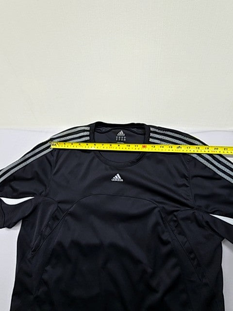 Adidas Men's XL Black Training T-Shirt AeroReady 3 Stripes Crewneck
