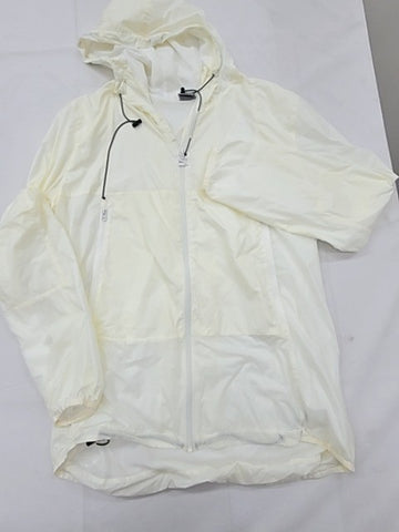 Puma Men's White Hooded Windbreaker Jacket Size M Regular Fit