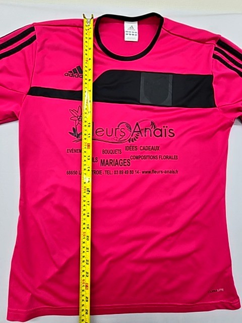 Adidas Pink Striped Football Jersey Men's M Short Sleeve Crewneck