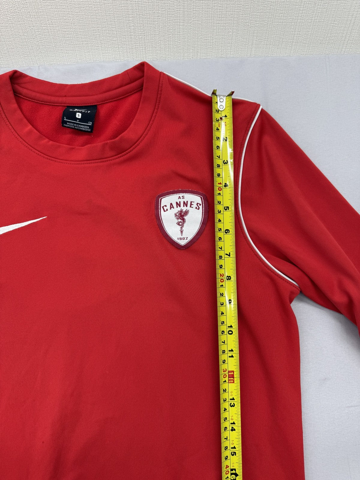 Nike Men's Red Dri-FIT Long Sleeve S Sport Crewneck Tee