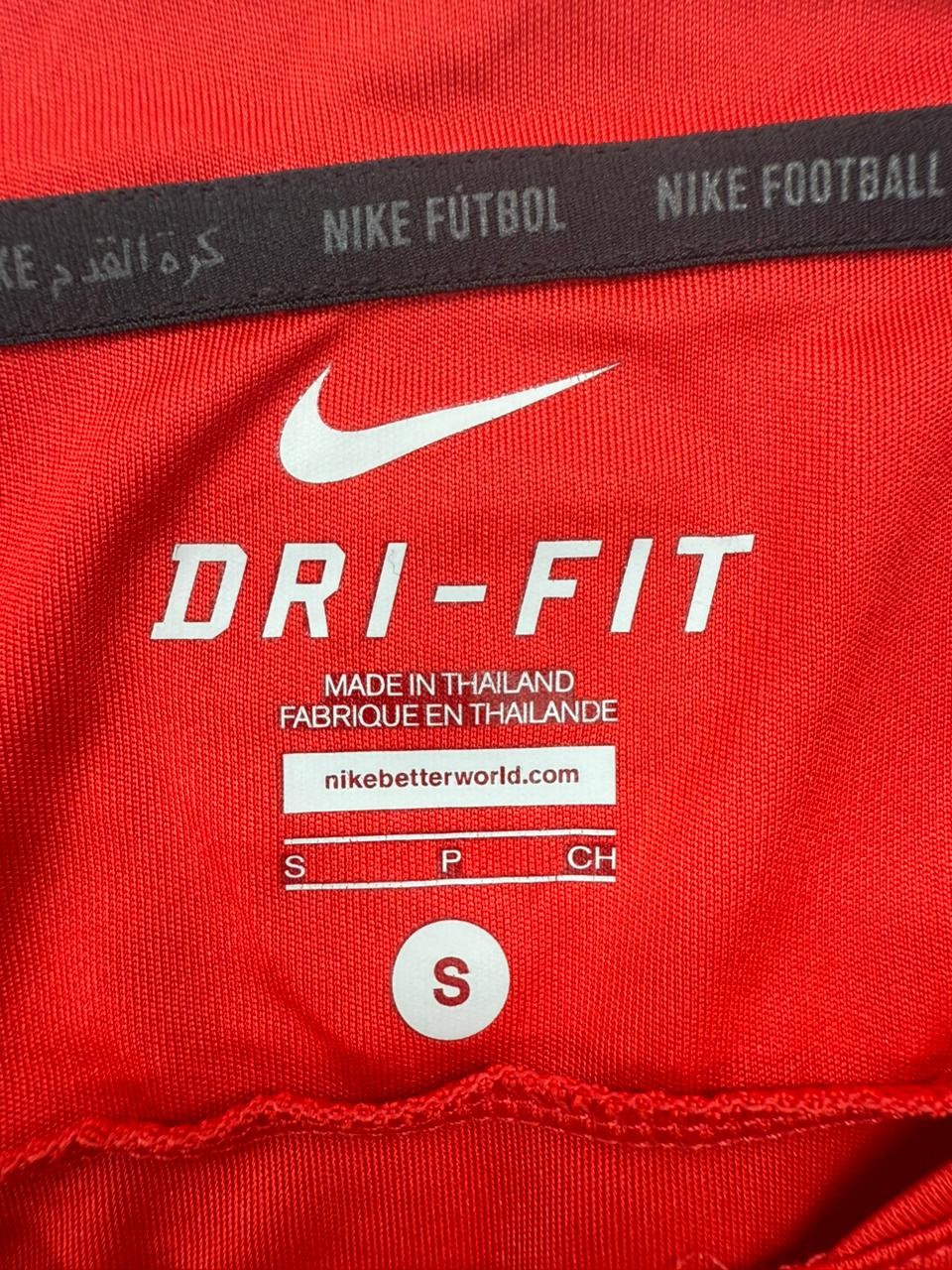 Nike Men's Red Dri-FIT Soccer Jersey Size S Short Sleeve