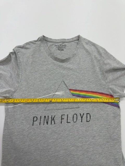 Pink Floyd Unisex Gray Graphic Print T-Shirt Crew Neck Size L Regular