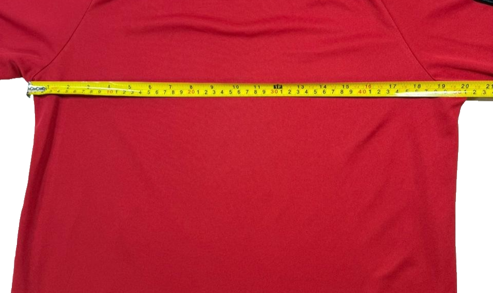 Kappa Men's Red Banda Long Sleeve Shirt White Logo Taped Sleeves Stars Size M