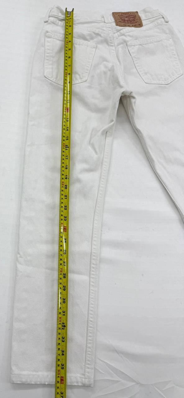 Vintage Levi's 534 White Slim Jeans 29x32 High Rise