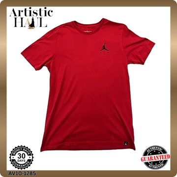 Jordan Red M Men's Short Sleeve T-Shirt Jumpman Cotton