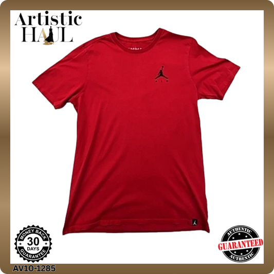 Jordan Red M Men's Short Sleeve T-Shirt Jumpman Cotton