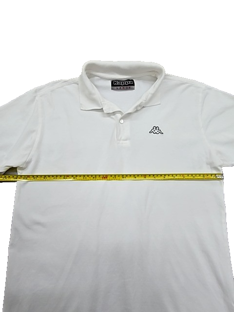 Kappa Men's White Polo Shirt Large 100% Cotton Short Sleeve