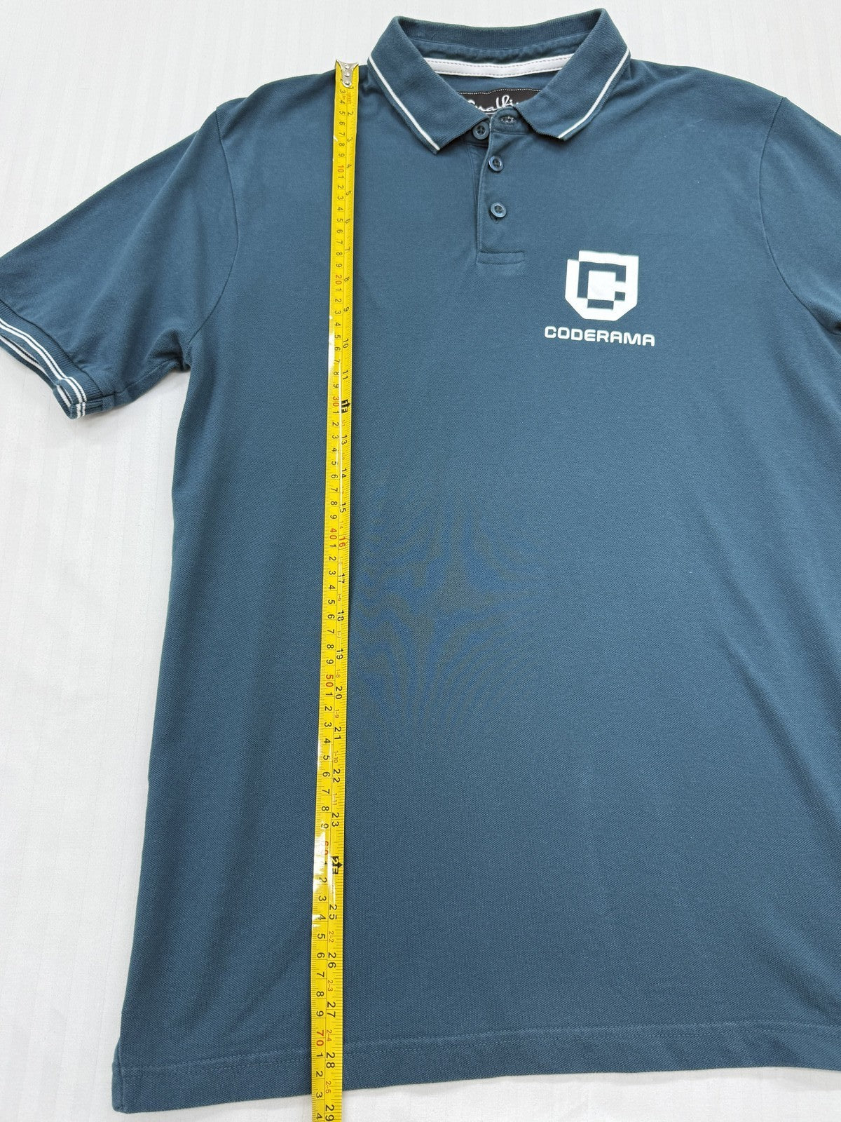 Malfini Men's M Dark Teal Cotton Polo Short Sleeve Embroidered Logo