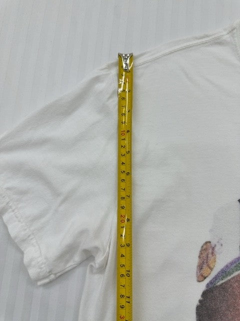 Neniom Men's White Oversized Graphic T-Shirt Size L