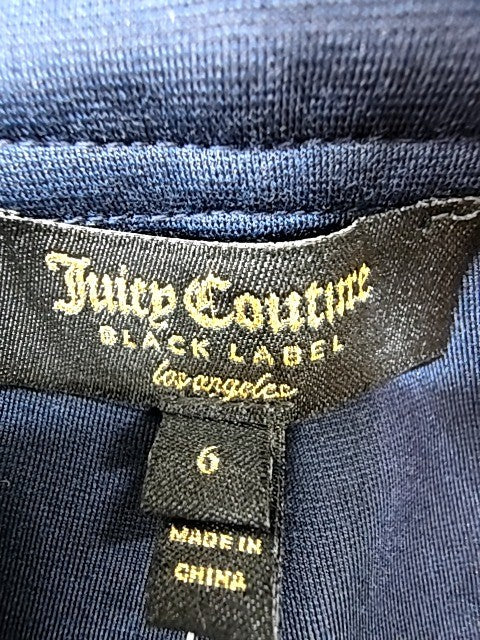 Juicy Couture Navy Side Stripe Pants Sz 6 Zipper Regular Unisex
