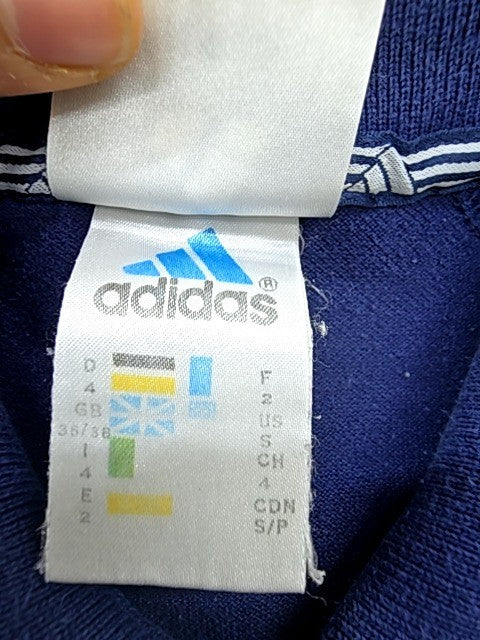 Adidas Navy Stripe Short Sleeve Polo Shirt Men's S Three Stripes