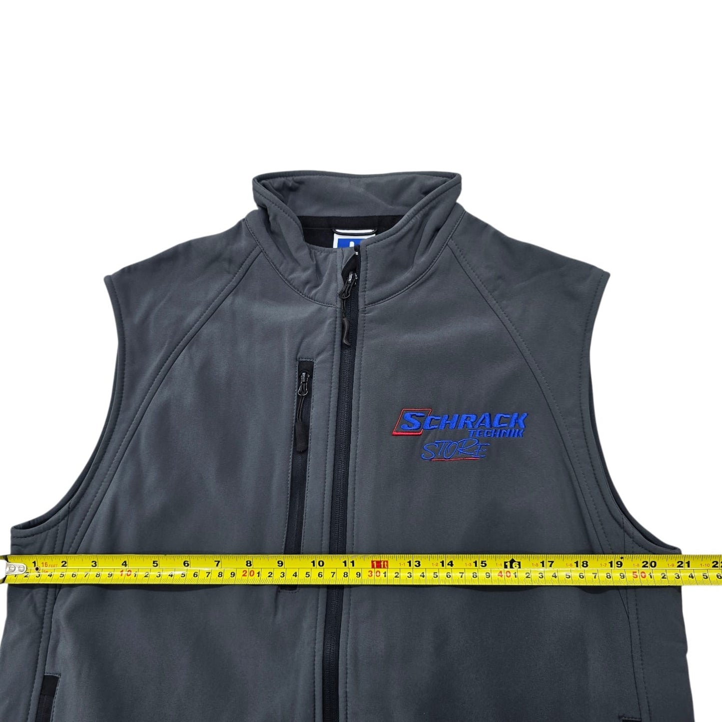 Russell Unisex Athletic Vest Charcoal Gray M Moisture-Wicking Full-Zip