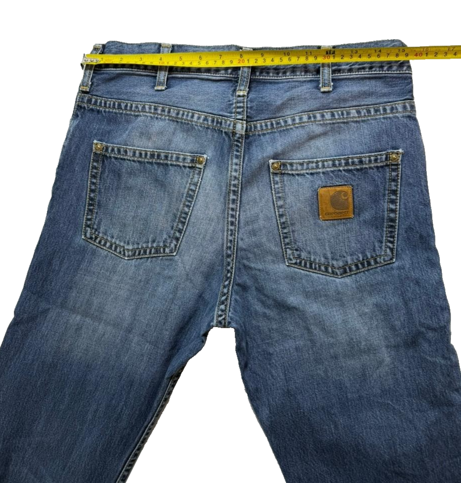 Carhartt Men's Slim Fit Blue Jeans 29X32 Vintage Style Logo Denim